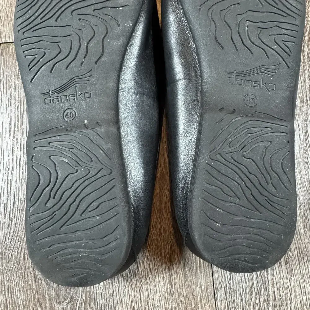 Dansko Lexie Mule Womens 40 Black Leather Slip On Comfort 9.5-10 - Picture 15 of 16